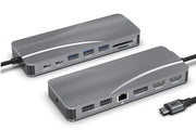 14 In 1 Docking Station, Thunderbolt 3/4 USB-C Splitter HDMI 4K Port Hub Dock for Air Mac Apple MacBook Pro Laptop Accessories