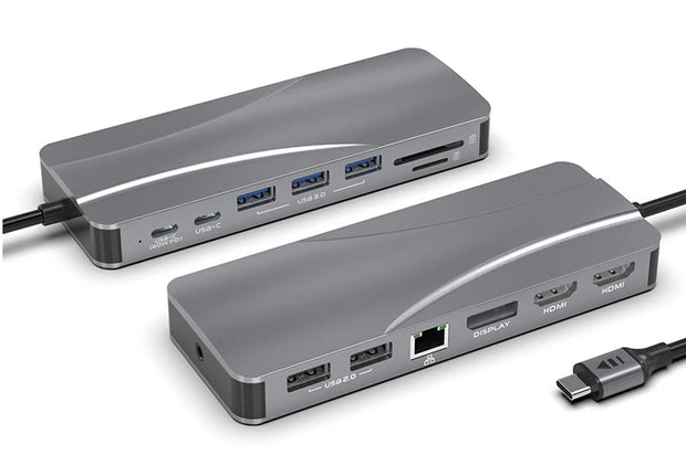 14 In 1 Docking Station, Thunderbolt 3/4 USB-C Splitter HDMI 4K Port Hub Dock for Air Mac Apple MacBook Pro Laptop Accessories