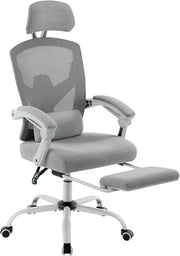 Office Computer Desk Chair, Gaming Chairs for Adults, High-Back Mesh Rolling Swivel Reclining Chairs with Wheels, Comfortable Lu