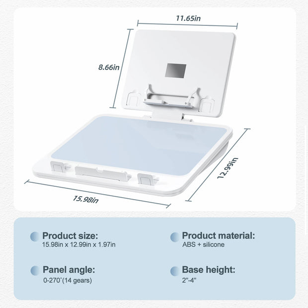 Oatsbasf  Adjustable Laptop Table Notebook Support Holder Dual-layer Reading Stand Tablet Bracket Macbook Accessory Laptop Riser