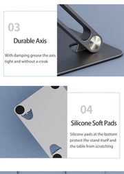 Laptop Stand Adjustable Aluminum Notebook Stand Compatible 10-17.3 Inch Laptop Portable Cooling Holder Accessories Laptop Holder