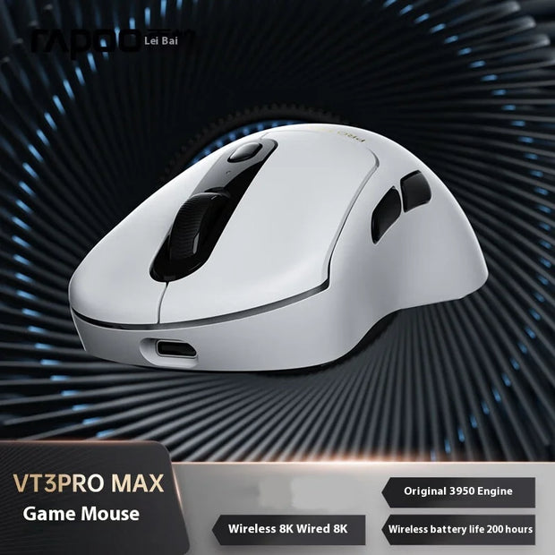 Rapoo Vt3pro Max Wireless Mouse Wired Dual Mode Paw3950 4k/8k Return Rate Ergonomics Lightweight Gaming Mice Laptop Accessories
