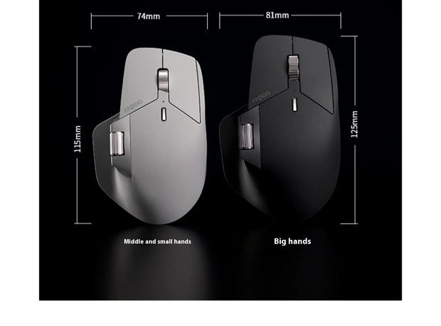RAPOO MT760 Mouse Bluetooth Wireless Tri Mode Ergonomics Mouse Gamer Accessory for Computer Pc Laptop Gaming Office for Gift
