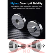 Steel Dumbbells Ultracompact & Adjustable Chrome Dumbbell with Foam Handles 10lb Home Gym Workout (Choice of Size) Freight free