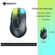 Original Roccat KONE PRO AIR Wireless Mouse RGB Light Low Delay Gaming Mouse Ergonomics FPS Pc Gamer Mouse Laptop Accessories