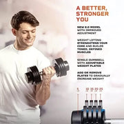 Adjustable Dumbbells - 15Lb 25Lb 43Lb 55Lb 90Lb 6in1 Dumbbells Adjustable Weight Steel, Compact Quick Adjustable Dumbbells Set