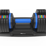 US Stock 55lb Single Dumbbell with Anti-Slip Handle, Fast Adjust Weight by Turning Handle with Tray, Exercise Fitness Dumbbell