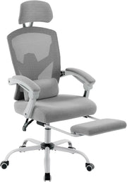 Office Computer Desk Chair, Gaming Chairs for Adults, High-Back Mesh Rolling Swivel Reclining Chairs with Wheels, Comfortable Lu
