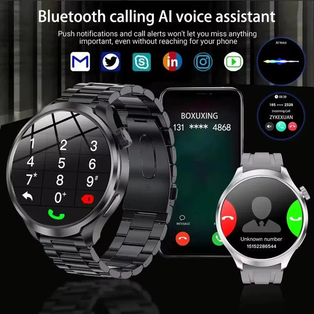 New Outdoor Sport Smart Watch Men 1.85inch AMOLED Screen NFC GPS Compass Health Waterproof Bluetooth Call SmartWatch For HUAWEI