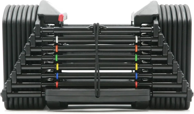 50 Adjustable Dumbbells, Sold in Pairs, 5-50 lb. Dumbbells, Durable Steel Build, Innovative Workout Equipment