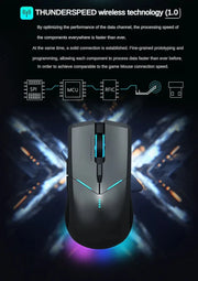 THUNDEROBOT ML701 Wireless Mouse Dual-mode Long Battery Life Lightweight Ergonomic Gaming Mouse PC Gamer Laptop Accessories Gift