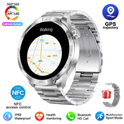 New Outdoor Sport Smart Watch Men 1.85inch AMOLED Screen NFC GPS Compass Health Waterproof Bluetooth Call SmartWatch For HUAWEI