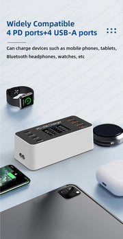 65W PD Charger Fast Charger For Laptop Tablet iPhone 15 14 Type C Charger With 2.4A USB Phone Charger