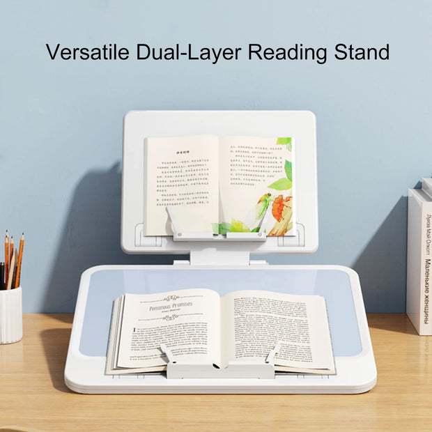 Oatsbasf  Adjustable Laptop Table Notebook Support Holder Dual-layer Reading Stand Tablet Bracket Macbook Accessory Laptop Riser