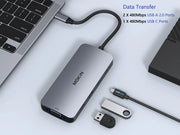 MOKiN 8-in-1 Docking Station USB C Hub with 2 HDMI DP PD100W Charge Multi Monitors Adapter For Dell/HP/Lenovo Laptop Accessories