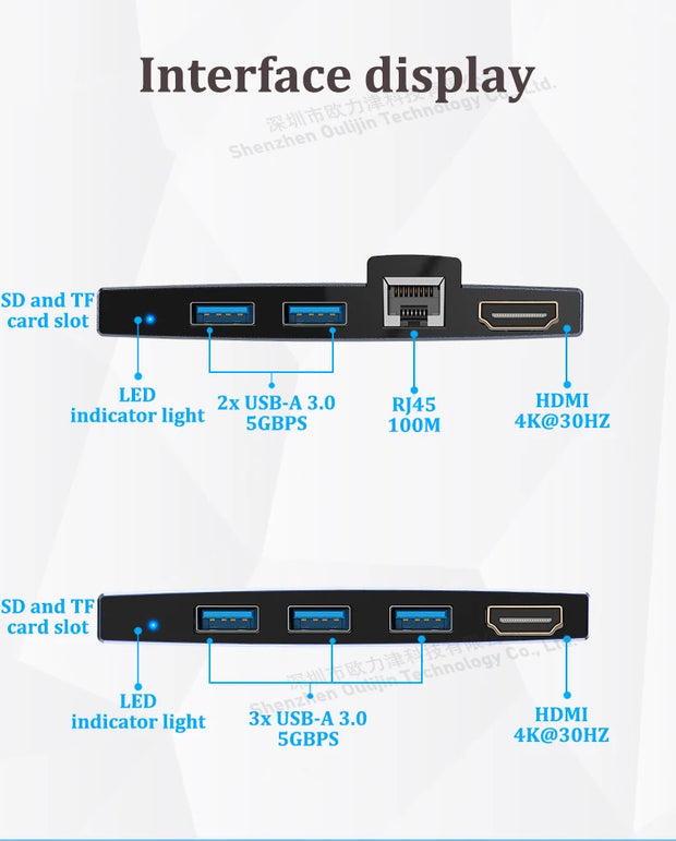 MST HUB USB Connect Dock 2x HDMI Mini DP 4K 60HZ for Microsoft Surface Pro Surface Book Surface Go Surface Laptop Accessories