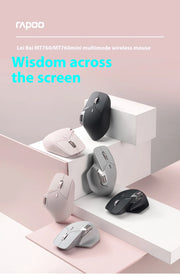 RAPOO MT760 Mouse Bluetooth Wireless Tri Mode Ergonomics Mouse Gamer Accessory for Computer Pc Laptop Gaming Office for Gift