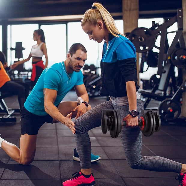 25lbs Pair Adjustable Dumbbells Set, Adjustable Weights Dumbbells Set for Men and Women with Anti-Slip Fast Adjust Weight