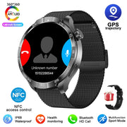 New Outdoor Sport Smart Watch Men 1.85inch AMOLED Screen NFC GPS Compass Health Waterproof Bluetooth Call SmartWatch For HUAWEI