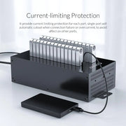 ORICO USB HUB 20 30 Ports USB 2.0 Hub Splitter for U Disk Data Test Batch Replication with 300W Power for Laptop Accessories
