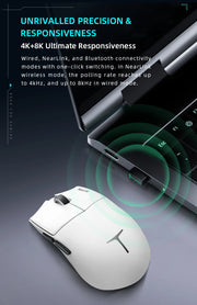 Thunderobot ML903 Mini NearLink Gaming Mouse Tri-Mode Bluetooth Wireless Mouse Charging Base For Pc Gamer Laptop Accessories