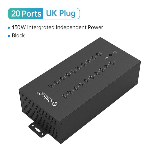 ORICO USB HUB 20 30 Ports USB 2.0 Hub Splitter for U Disk Data Test Batch Replication with 300W Power for Laptop Accessories