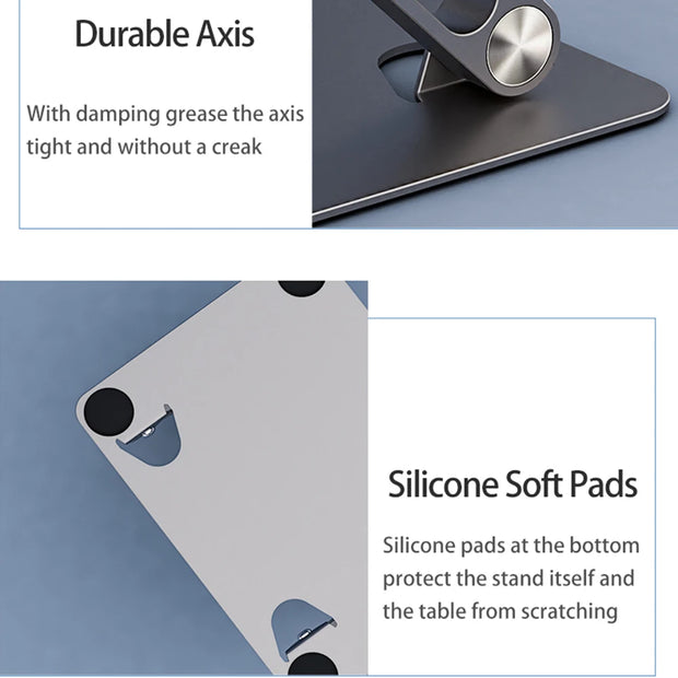 Laptop Stand Adjustable Aluminum Notebook Stand Compatible 10-17.3 Inch Laptop Portable Cooling Holder Accessories Laptop Holder