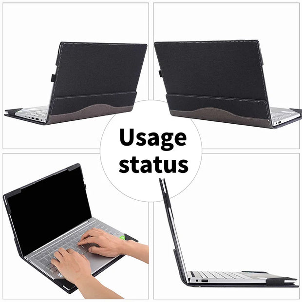 Laptop Cover Case for HP 250 255 G8 G9 15.6 Inch Sleeve,2 in 1 PU leather Protective Bag Accessories Skin Gifts