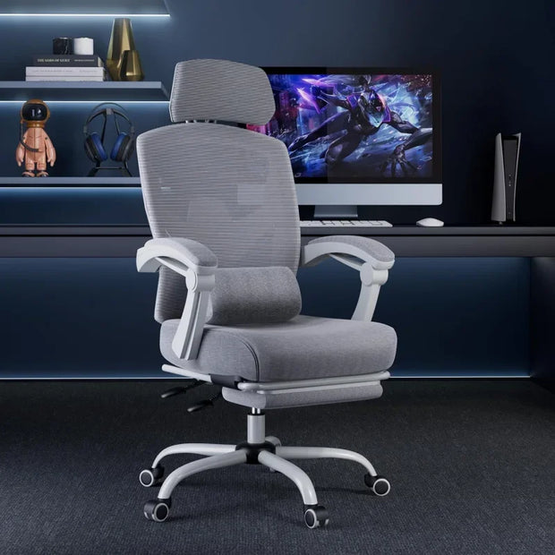 Office Computer Desk Chair, Gaming Chairs for Adults, High-Back Mesh Rolling Swivel Reclining Chairs with Wheels, Comfortable Lu