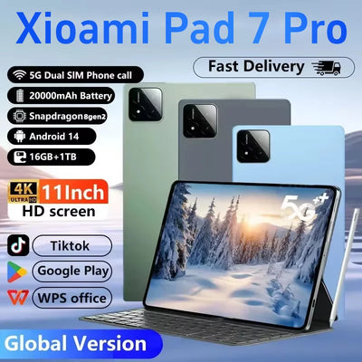 2024 NEW Original MI Pad 7 Pro Tablet 11inch Snapdrago 8gen2  HD 4K Android 14 16GB+1T 10000mAh 5G Dual SIM WiFi GPS Tablet PC