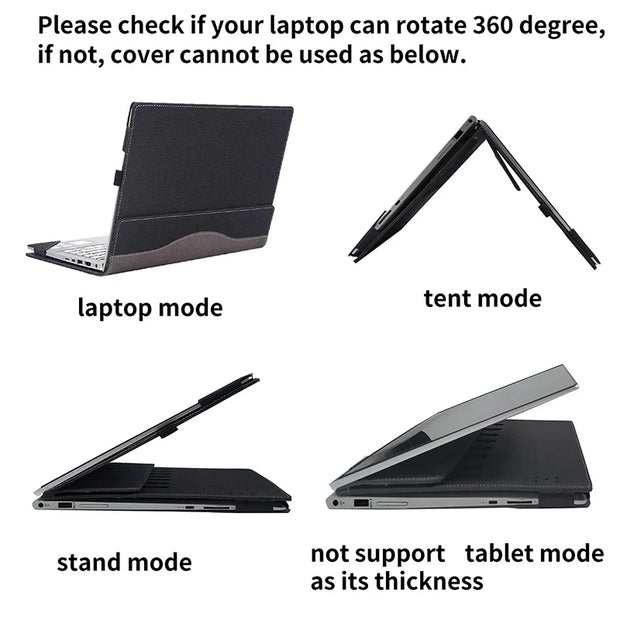 Laptop Cover Case for HP 250 255 G8 G9 15.6 Inch Sleeve,2 in 1 PU leather Protective Bag Accessories Skin Gifts