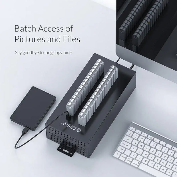 ORICO USB HUB 20 30 Ports USB 2.0 Hub Splitter for U Disk Data Test Batch Replication with 300W Power for Laptop Accessories