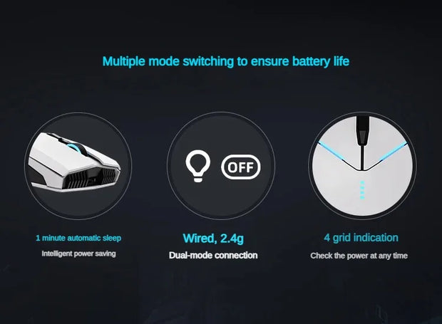 THUNDEROBOT ML701 Wireless Mouse Dual-mode Long Battery Life Lightweight Ergonomic Gaming Mouse PC Gamer Laptop Accessories Gift