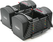 50 Adjustable Dumbbells, Sold in Pairs, 5-50 lb. Dumbbells, Durable Steel Build, Innovative Workout Equipment