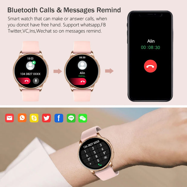 Original Smart Watch Bluetooth Call Women Custom Dial Watches Men Sport Fitness Tracker Heart Rate Smartwatch For Android IOS