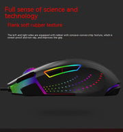 Original J90s Gaming Mouse Low Delay Ergonomics RGB Light Wired Mouse FPS Pc Gamer Mouse Laptop Accessories Computer Office