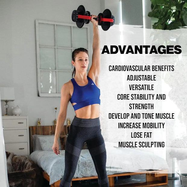 Dumbbells Set of 2 (52.5 lbs x 2) - Dumbbell Set for Men & Women, Full-Body Home Gym Workouts, Sturdy & Durable with Storage