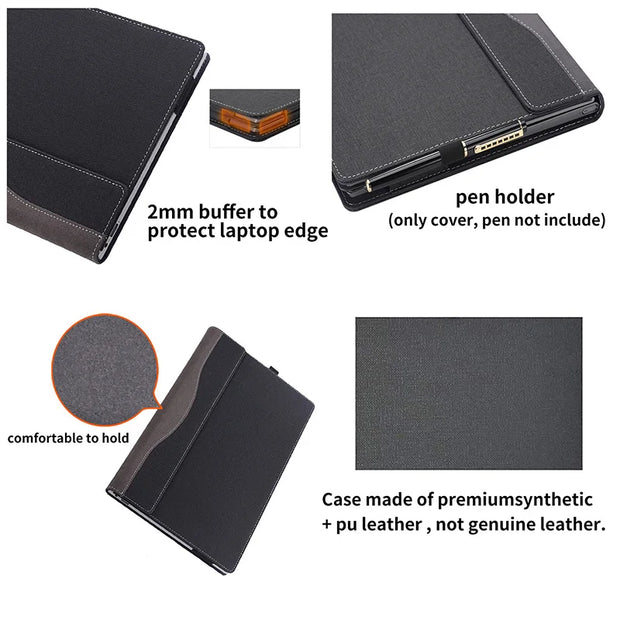 Laptop Cover Case for HP 250 255 G8 G9 15.6 Inch Sleeve,2 in 1 PU leather Protective Bag Accessories Skin Gifts
