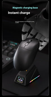 Ajazz Aj179apex Wireless Mouse Bluetooth 3Mode PAW3950 Sensor 8K with Magnetic Base E-sports Gaming Mouse PC Laptop Accessories
