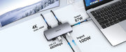 MOKiN 8-in-1 Docking Station USB C Hub with 2 HDMI DP PD100W Charge Multi Monitors Adapter For Dell/HP/Lenovo Laptop Accessories