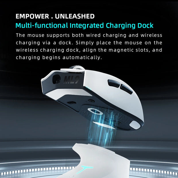 Thunderobot ML903 Mini NearLink Gaming Mouse Tri-Mode Bluetooth Wireless Mouse Charging Base For Pc Gamer Laptop Accessories