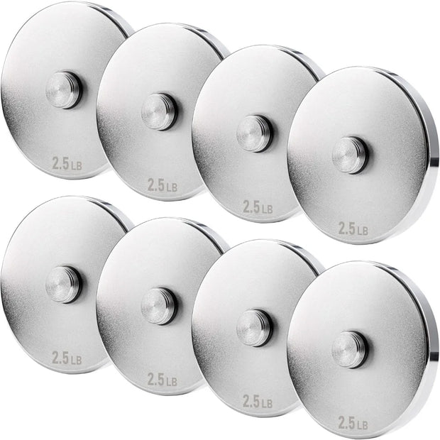 2.0 Upgraded Adjustable Steel Dumbbells Plates, Diameter 4.7 inches, Thickness 0.6 inches, Compatible